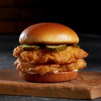Southern Chicken Sandwich · Pickles and mayo.