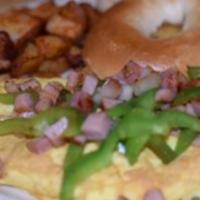 Western Omelette · Green peppers, onions and ham.