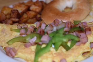 Western Omelette · Green peppers, onions and ham.