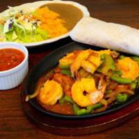Shrimp Fajitas Lunch · Grilled chicken with onions, tomatoes and peppers.