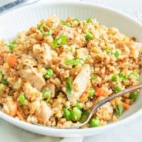 Fried Rice · Stir fried rice with mixed vegetables/choice of meat.