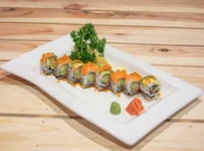 Florida Roll  · Raw. Includes salmon, avocado, cucumber topped with salmon, avocado, fish egg, and eel sauce. 