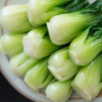 Bok Choy 青江菜 · With white cabbage.