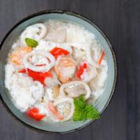 Seafood Rice Bowl in Egg Gravy 海鮮滑蛋湯浸飯 · 