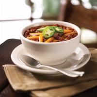 Karen’s “Flying-D” Bison Chili · Hearty flavors of slow-cooked bison, tangy tomatoes, ranch-style beans and original spices, ...