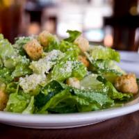 Caesar Salad · Romaine, Parmesan, croutons, “eggless” Caesar dressing.