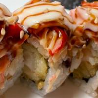 26. The Incredible Roll  · Shrimp tempura inside, with spicy crabmeat on top.