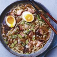 Chashu-Don · Braised pork belly and fried egg over jasmine or brown rice topped with sweet soy sauce, pic...