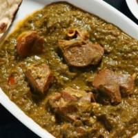 29. Chicken Saag · Boneless pieces of chicken cooked with fresh spinach, herbs, and spices.