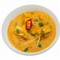 30. Chicken Korma · Boneless pieces of chicken cooked in almond and cashew-nut sauce.