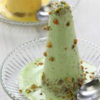 105. Kulfi · Homemade traditional ice cream, choice of pistachios or mango.