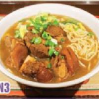 N3. Hongshao Pork Leg Noodle Soup · Savory light broth with pork noodles. 