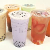 Okinawa Milk Tea · Non-dairy creamer, Okinawa brown sugar, black tea and syrup