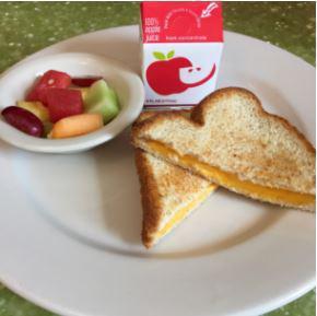Kids Grilled Cheese Sandwich · American cheese melted between 2 sliced of perfectly toasted wheat bread  American cheese melted in-between 2 perfect toasted slices of wheat bread.