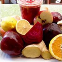 Vegetable Detox Juice 20oz · Cold pressed fresh apple, carrots, beets, ginger, orange juice, lemon and topped off with ca...