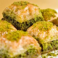 baklava · Baklava is a rich, sweet dessert pastry made of layers of filo filled with chopped nuts and ...