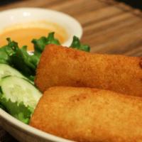 Risoles · Deep- fried dutch-indonesian breaded egg rolls stuffed with chicken ragout served with spicy...