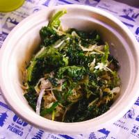 Pikunico Slaw · Cabbage, kale, red onion, seasonal vegetables and sesame vinaigrette.