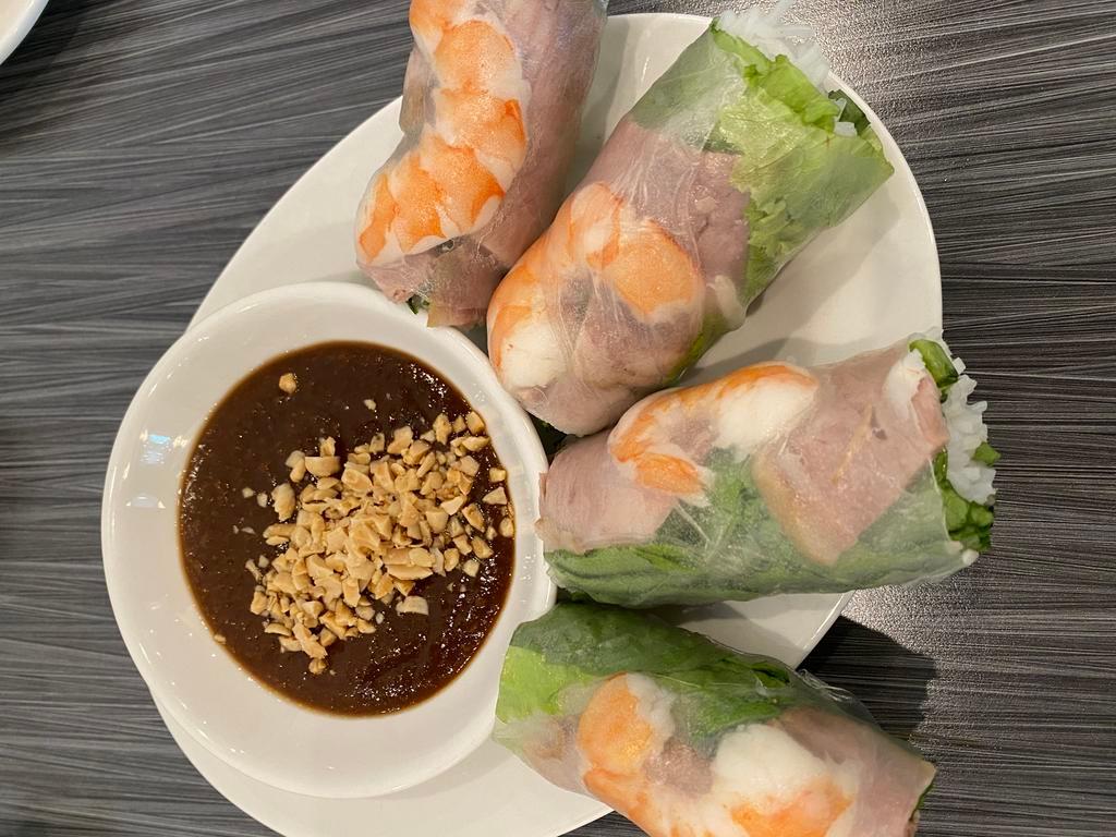 Spring Rolls (2) · Spring roll stuffed with duck. 