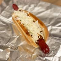 Slaw Dogs go to Heaven  · Your choice of protein with chili and housemade slaw.