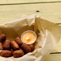 Pretzel Bites  · Crispy outside, soft inside and served with a side of beer cheese