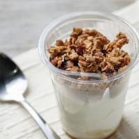 Greek Yogurt, Homemade Granola & Berries · Plain Greek Yogurt drizzled with honey, with house made granola (almonds, raisins, oats, and...