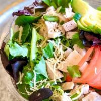  - Cilantro Lime Chicken Salad · mixed greens, chicken, avocado, organic shredded cheddar cheese, tomato, cilantro, jalapeño,...
