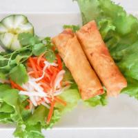 1. Egg Rolls (3 Pc) · Crispy dough filled with minced meat or vegetables.
