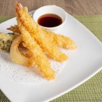 Shrimp Tempura appetizer · Battered and fried. 