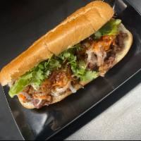 15. Lemongrass Pork Sandwich · Thick cut of meat from a pig typically cut from the spine.