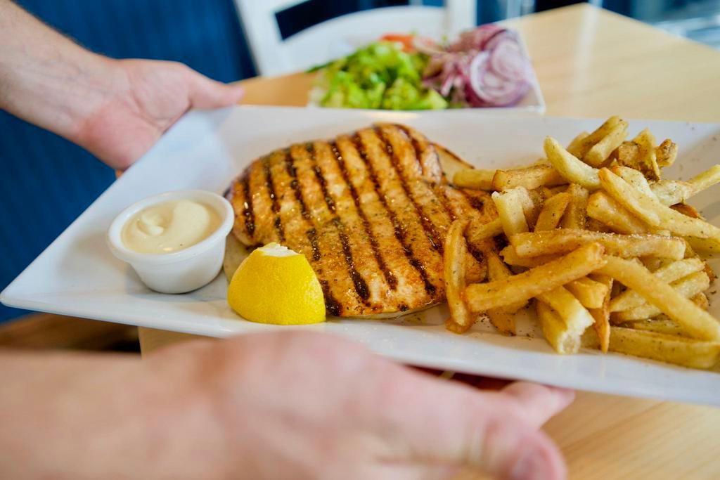 Grilled Chicken Fillet Platter · Grilled chicken fillets (2).All platters served with Tzatziki sauce or Niko's sauce, a side of handcut fries or rice, lettuce-tomato salad and pita bread.