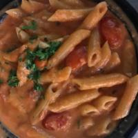 Penne alla Vodka · Penne pasta with tomato sauce, cream, and a touch of vodka.