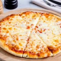 All Cheese Pizza · Tomato sauce, cheddar cheese, mozzarella cheese, feta cheese, Romano cheese.