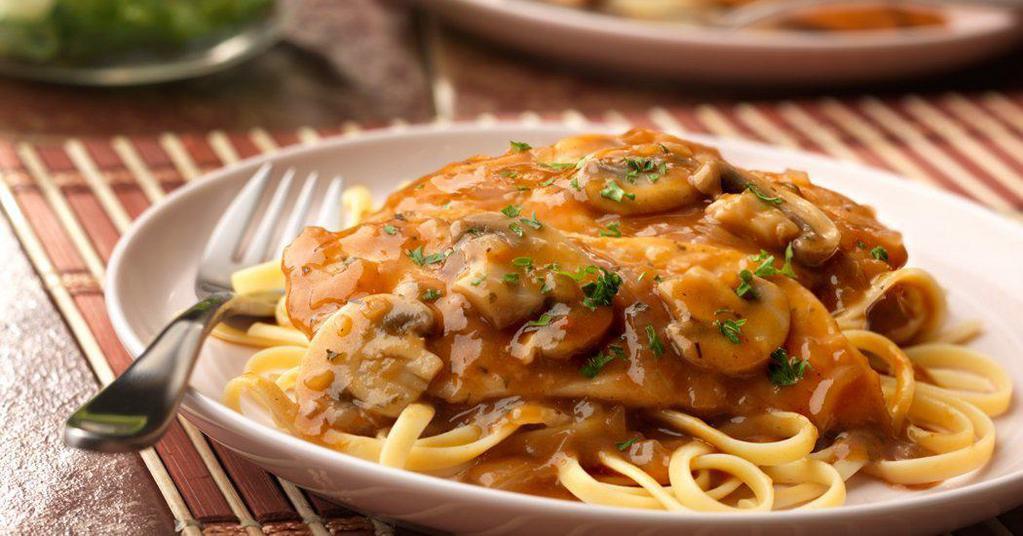 Chicken Marsala · Sauteed in a Marsala wine sauce with rosemary and mushrooms.
