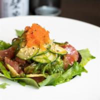 Tuna Poke Salad · Fresh tuna and seaweed salad.