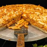 Vodka Specialty Pizza Pie · Savory pie with a dough base topped with sauce and cheese.