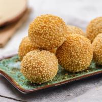 Sesame Balls · Pastry made from rice flour and coated with sesame seeds.