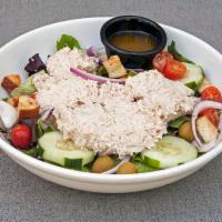 Tuna Salad · Our classic tossed salad topped with our homemade tuna fish salad.