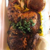 1/2 Roasted Chicken with Rice (25 min) · 1/2 roasted chicken will take 25 min