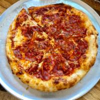Calabrian Pizza · Calabrese salami, smoked Gouda, roasted red peppers and dried oregano. Substitute gluten fre...