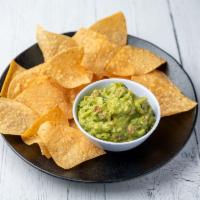 Guacamole · Served with homemade corn tortilla chips.