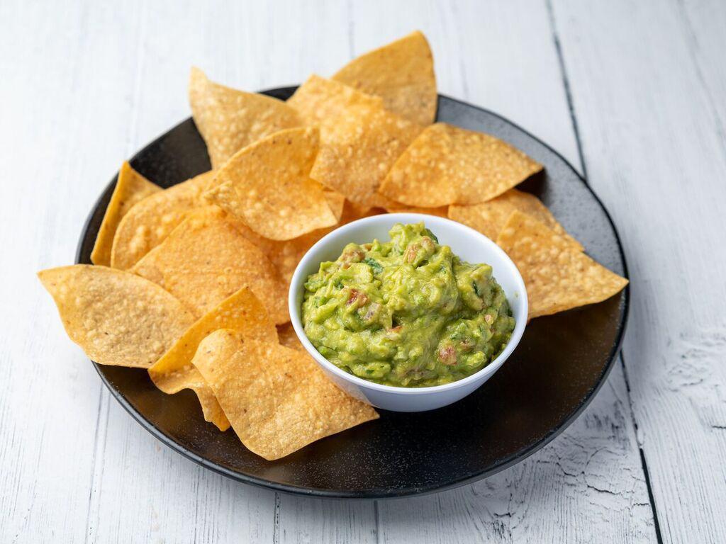 Guacamole · Served with homemade corn tortilla chips.