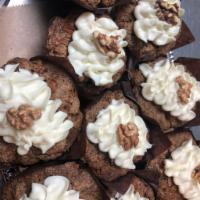 Carrot cupcake  · Moist carrot cake with cream cheese icing 