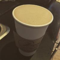 Dirty Chai · Espresso and chai steamed milk.