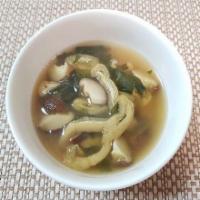 Mushroom Soup (clear broth) · Clear Broth is made from kombu, radish, bonito flake, and onion. 