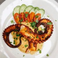Seared Octopus · Spanish style octopus, served with chick pea puree