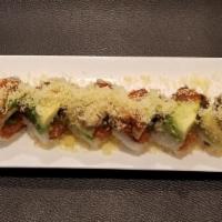 Spicy Dragon Roll Special · Shrimp tempura, spicy tuna, jalapeno, topped with eel, avocado, crispy tempura flakes, sweet...