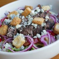Wagyu Burger Salad · 1/2 lb. grilled American Wagyu *beef patty |
chopped mixed greens | roasted red bell
peppers...