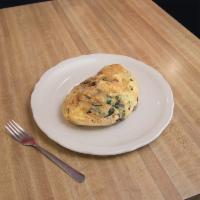 Fresh Vegetarian Omelette · Our fluffy omelette filled with fresh broccoli, tomatoes, spinach, onions, mushrooms, and ag...