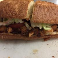 BBQ Chicken Sandwich · Broiled, roasted, or grilled sandwich with BBQ sauce.